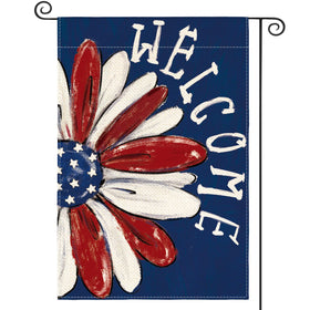AVOIN colorlife patriotic flag front view shows vibrant red, white, and blue for curb appeal.