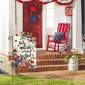 AVOIN colorlife patriotic garden flag double-sided design for porch or lawn.