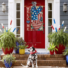 AVOIN colorlife patriotic flag with stars and stripes, visible from both sides outdoors