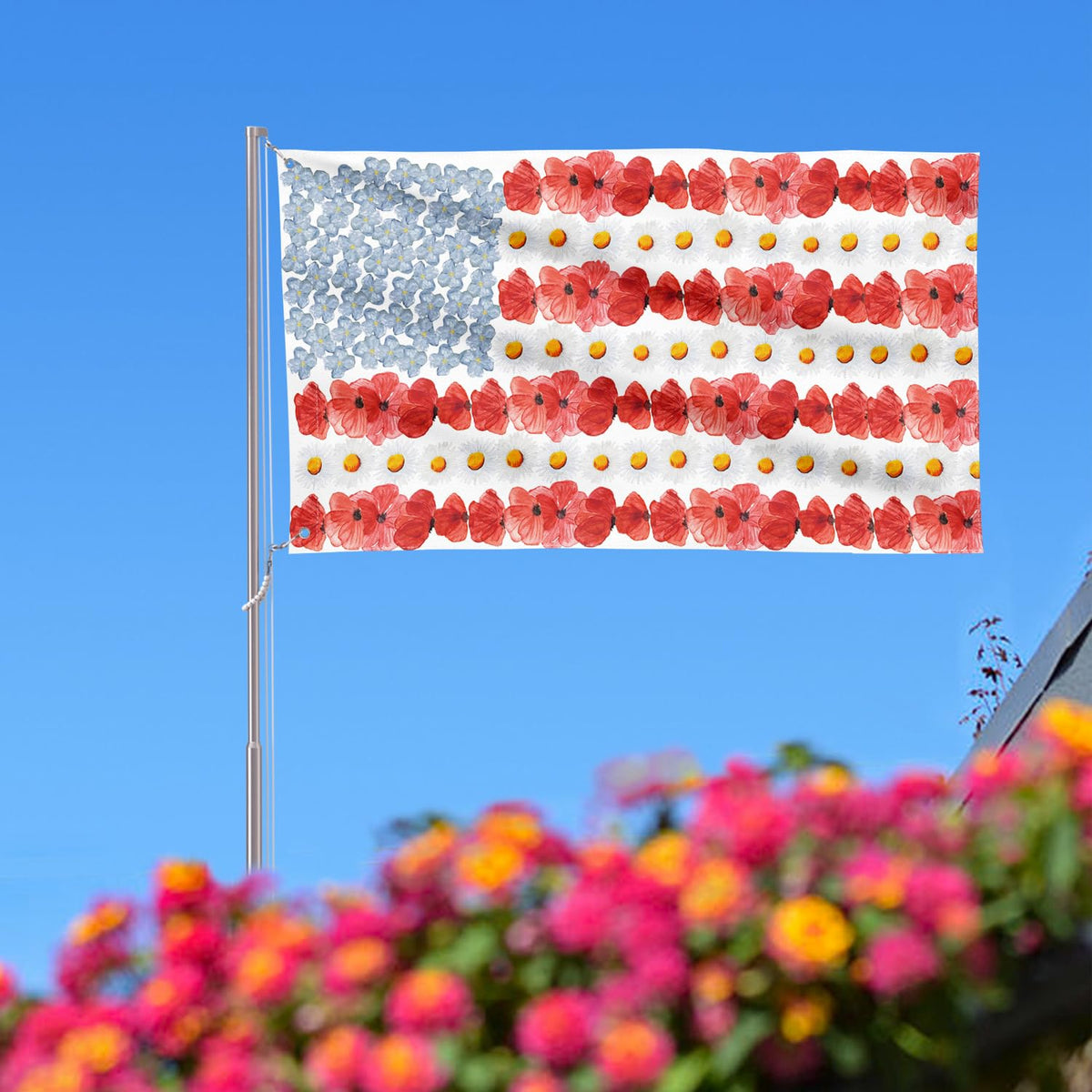 AVOIN colorlife patriotic yard flag withstands weather for porch displays