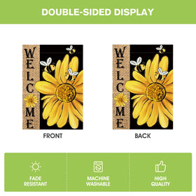 AVOIN colorlife bee sunflower design boosts curb appeal in spring and summer.