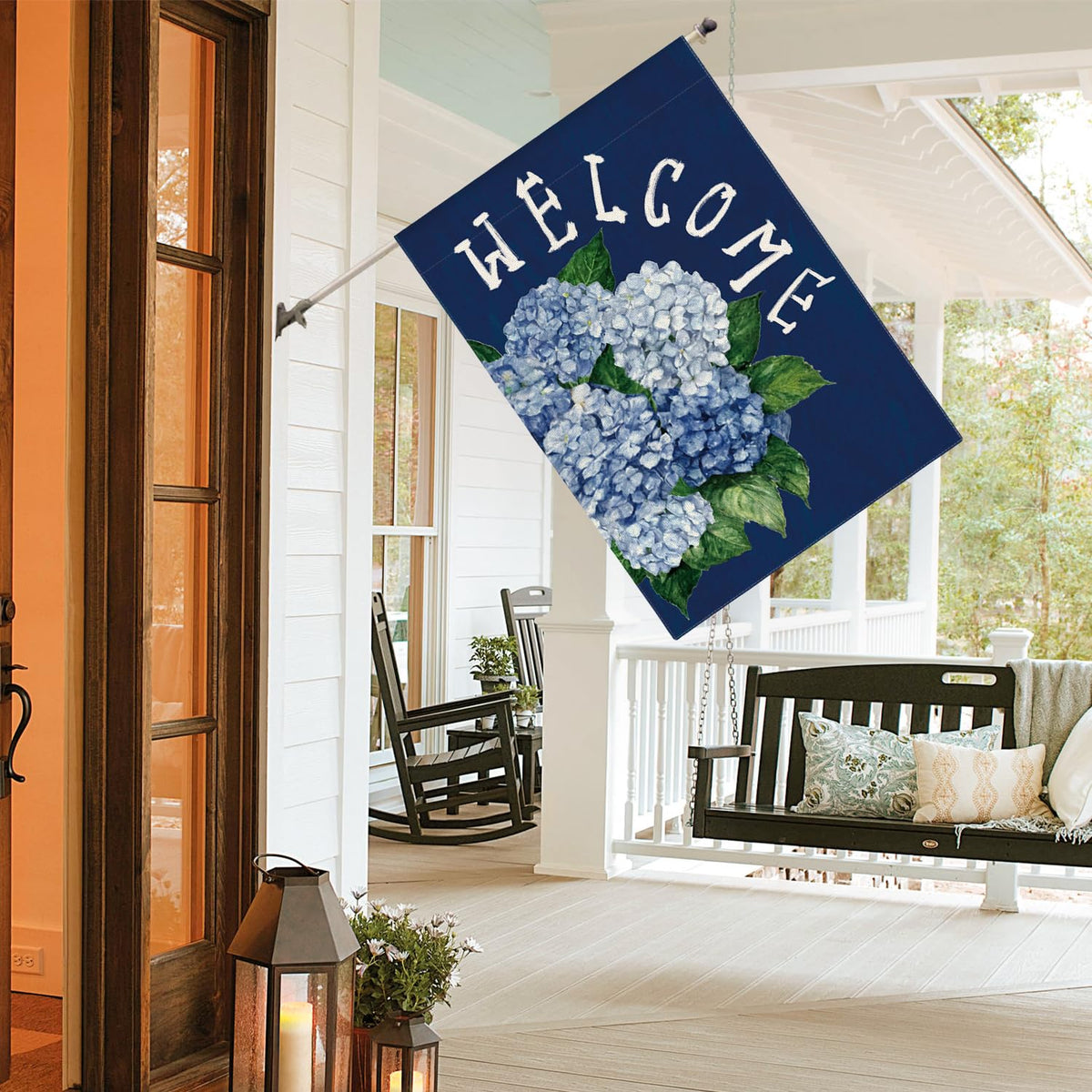 AVOIN colorlife seasonal welcome flag ideal for porch or veranda