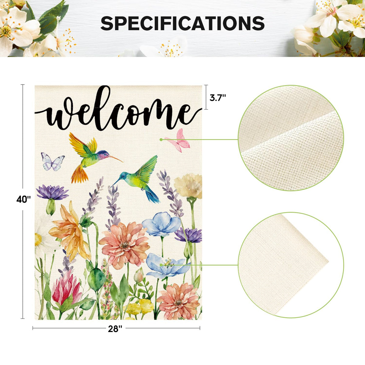 AVOIN colorlife seasonal welcome flag in yard for porch or deck