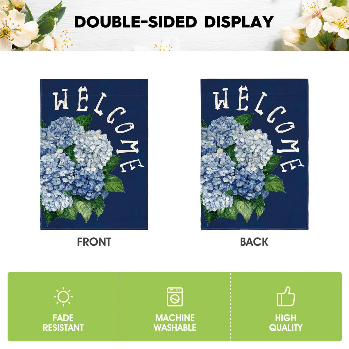 AVOIN colorlife sleeve-hanger flag, fits standard poles for quick outdoor setup.