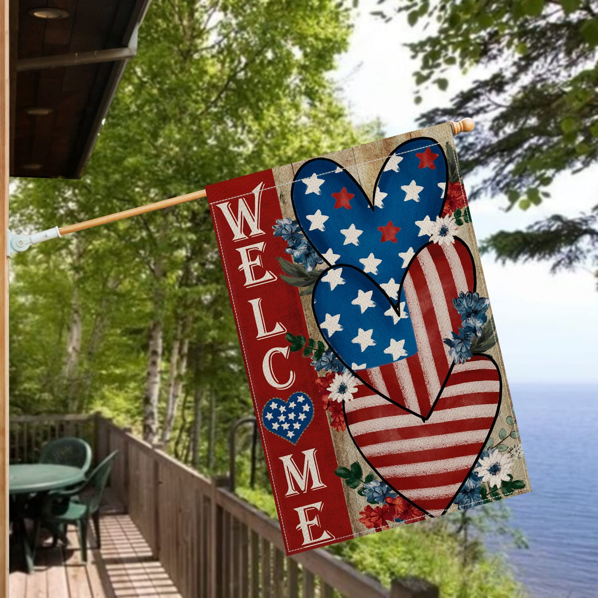 AVOIN colorlife sleeve and tab ensure secure hanging on standard flagpoles
