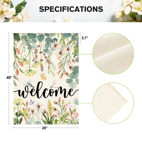 AVOIN colorlife Spring Daisy flag hanging on a pole, seasonal welcome