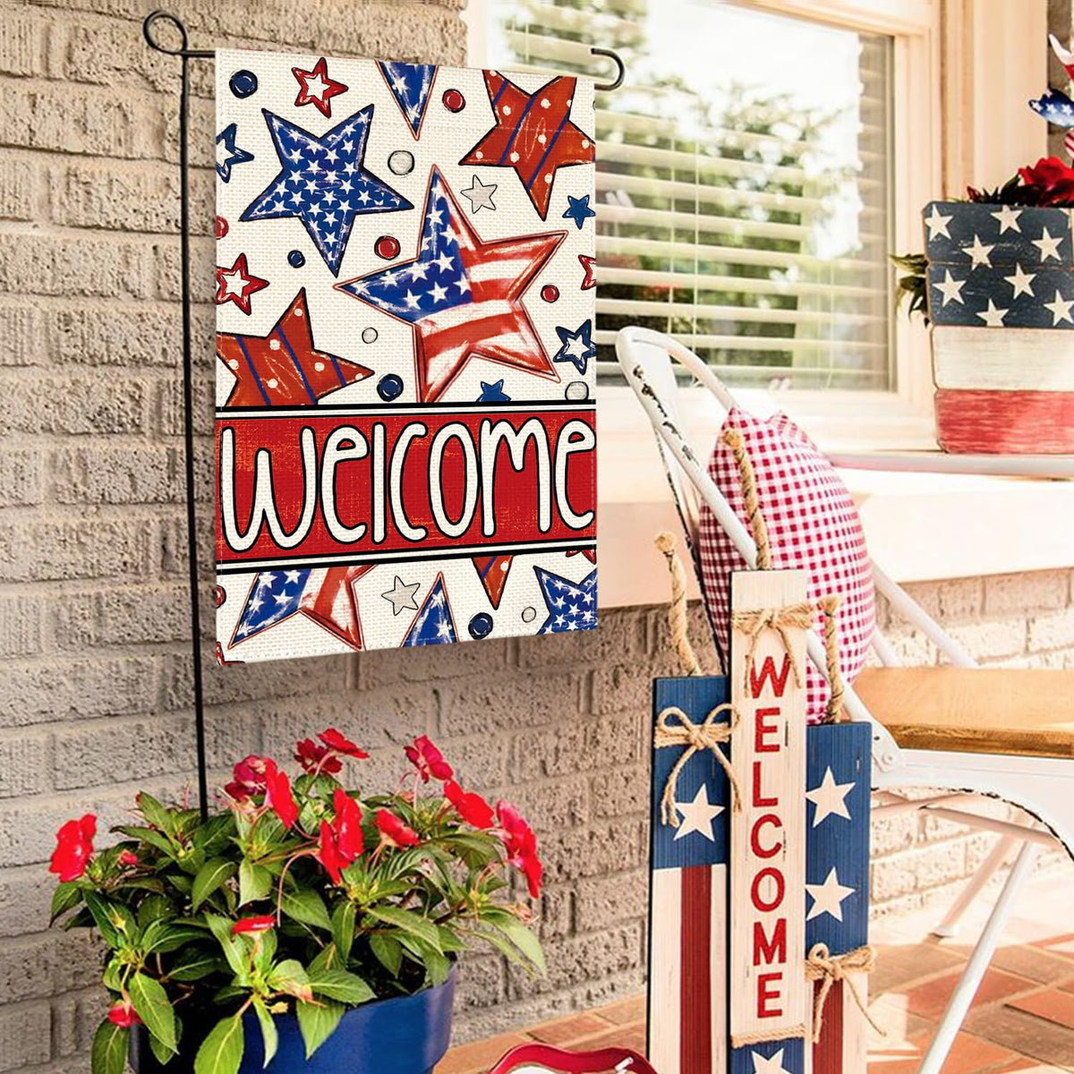AVOIN colorlife weather-resistant polyester outdoor flag.