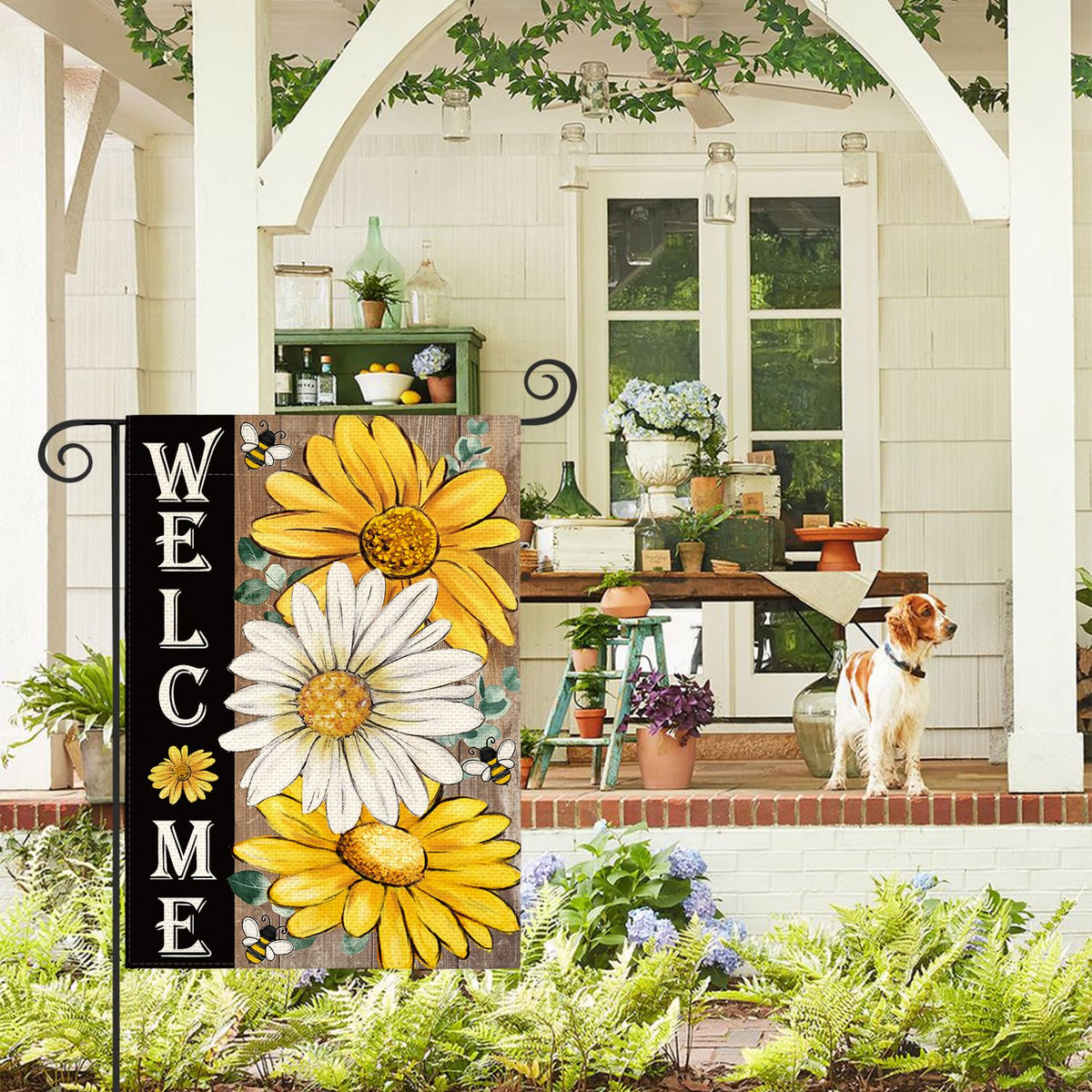 AVOIN colorlife flag featuring sunflower decor for vibrant garden spaces