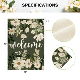 AVOIN colorlife Machine washable Daisy Spring Flowers flag keeps colors vibrant