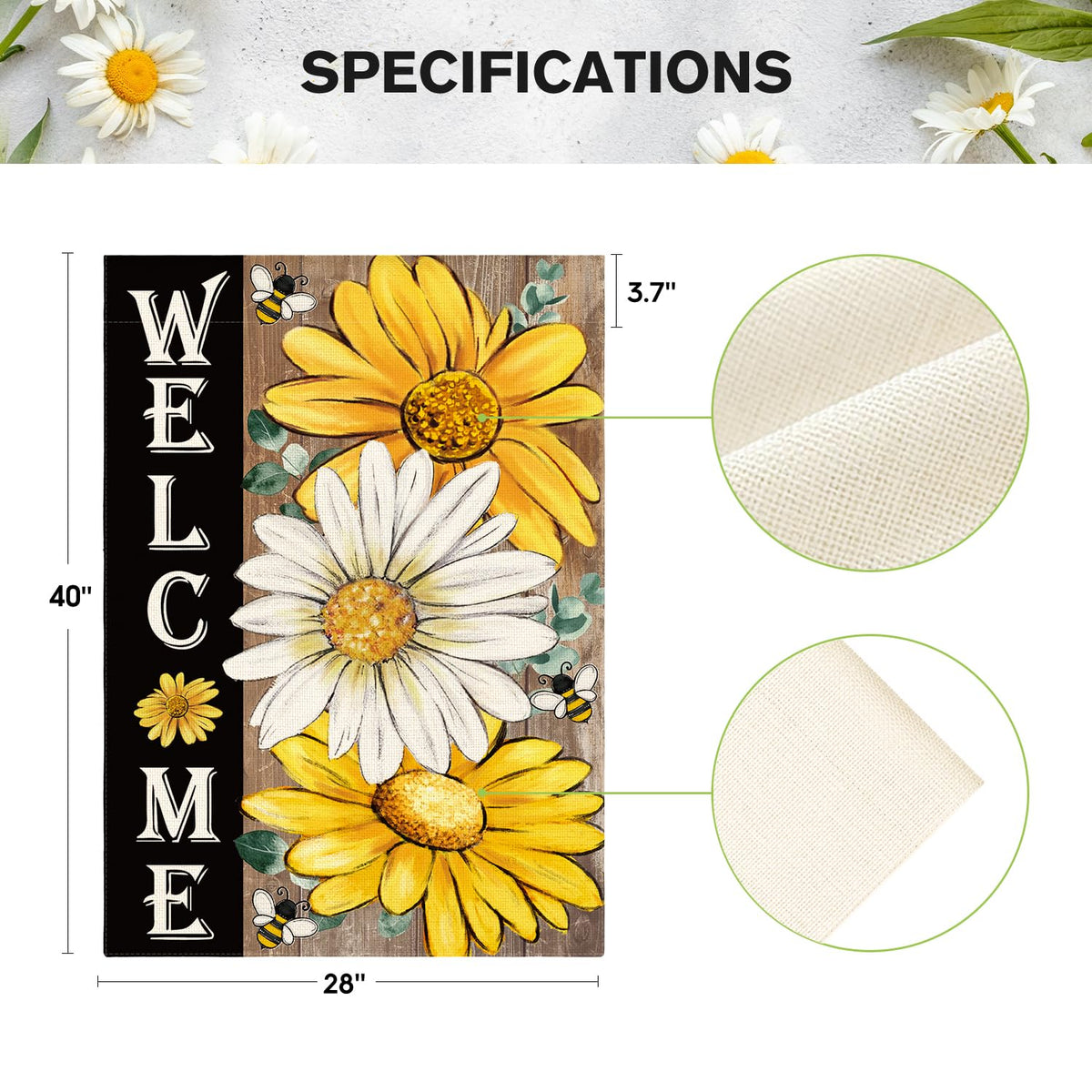 AVOIN colorlife weather-resistant polyester flag withstands outdoor conditions.