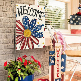 AVOIN colorlife weather-resistant polyester flag withstands outdoor rain.