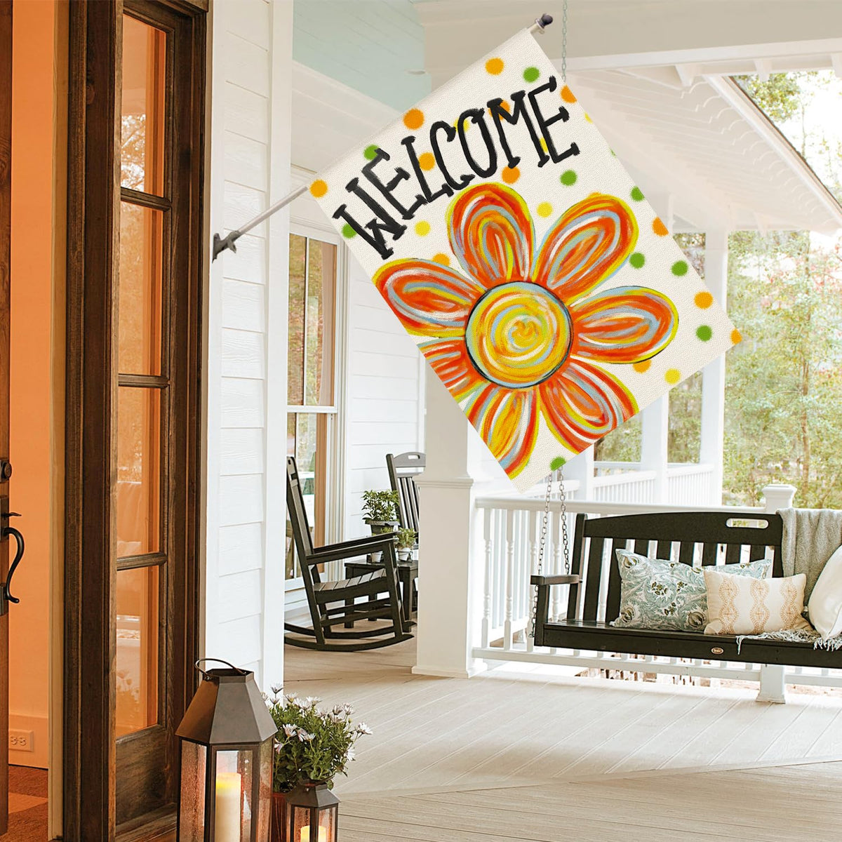 AVOIN colorlife weather-resistant polyester flag built for outdoor durability.