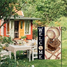 AVOIN colorlife Welcome flag double-sided visibility readable from both sides