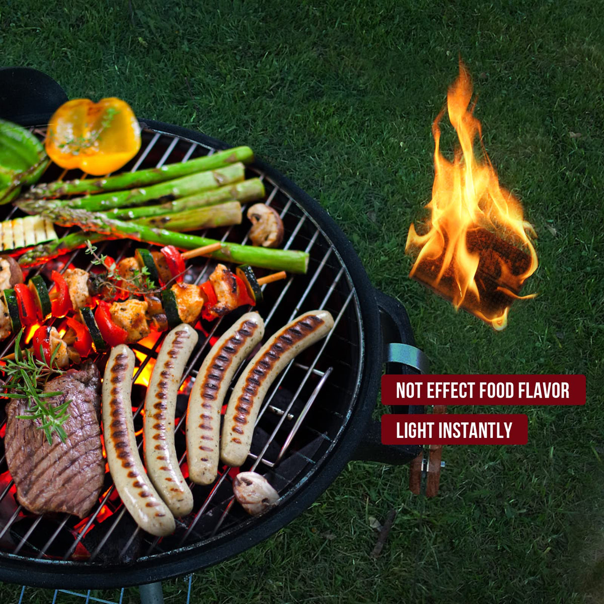 AWEASROY BBQ grill fire starter squares for fast ignition