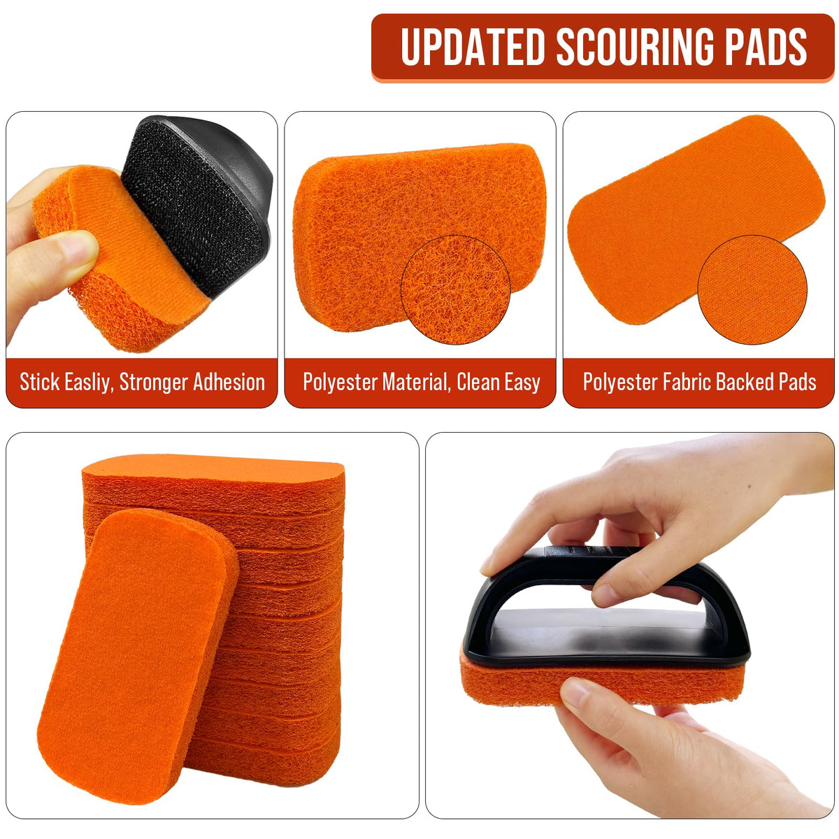 AWEASROY cleaning handle enables safe scrubbing on hot surfaces.