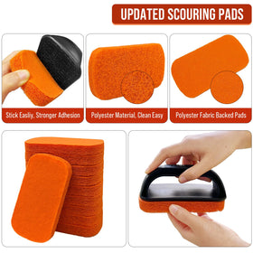 AWEASROY cleaning handle enables safe scrubbing on hot surfaces.