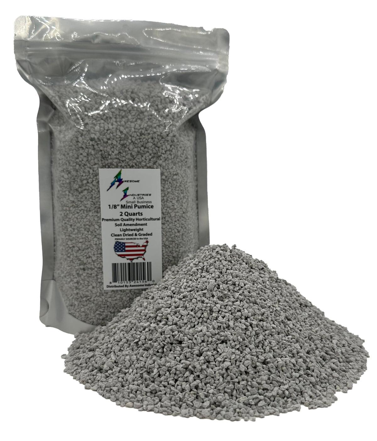 Awesome Industries pumice small 1/8-inch for Bonsai roots and better aeration.