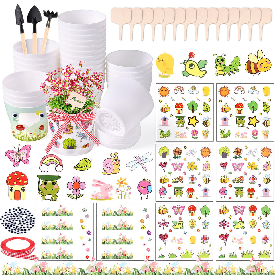 Aweyka 30-pack seed starting pots with trays support tidy indoor seedling growth