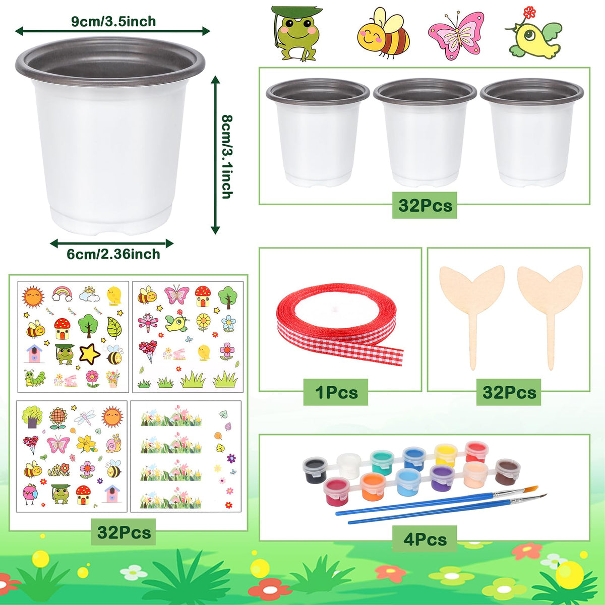 Aweyka 32 mini flower pots for seed starting and small-space gardening.