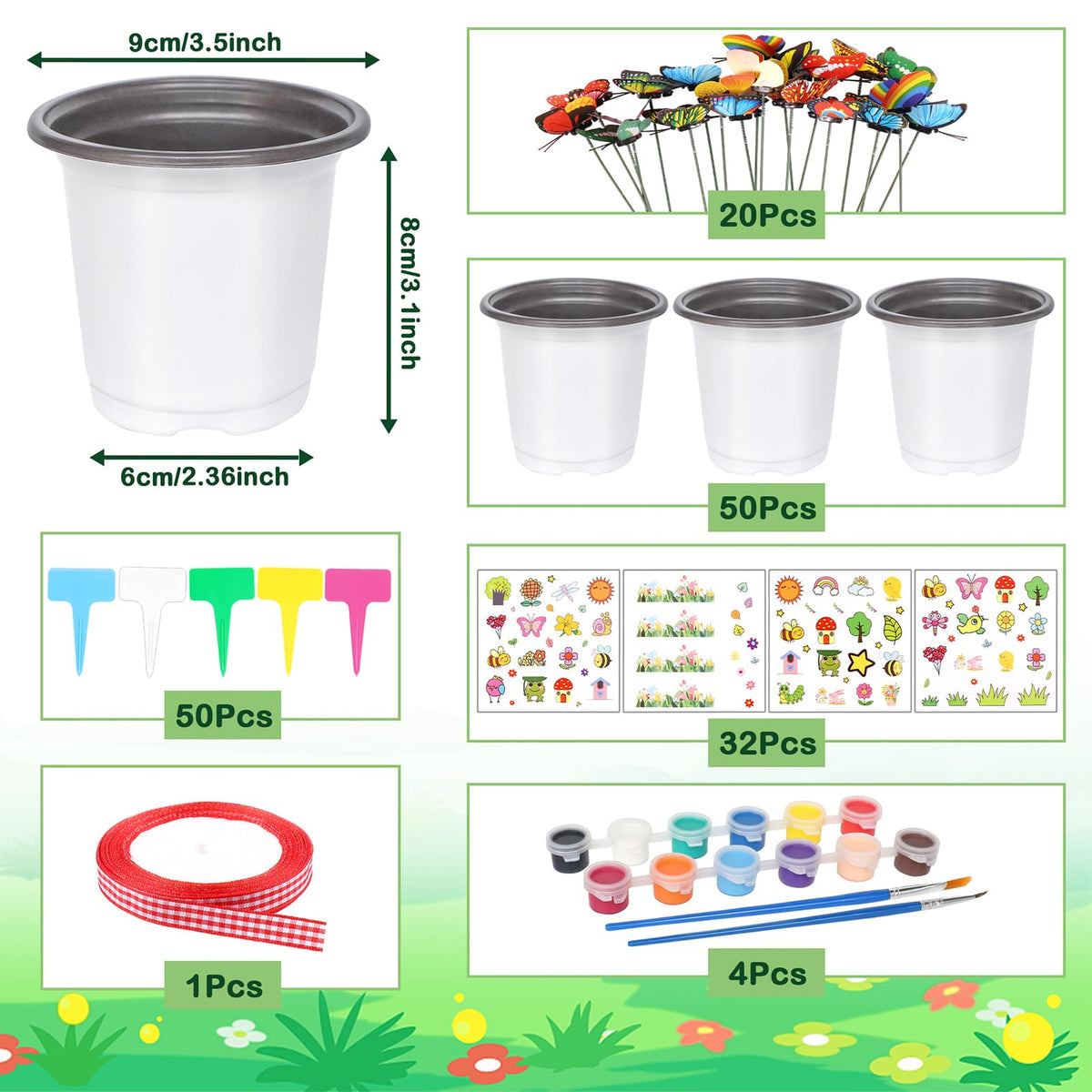 Aweyka color labels pack with 50 labels to organize plants and track growth.