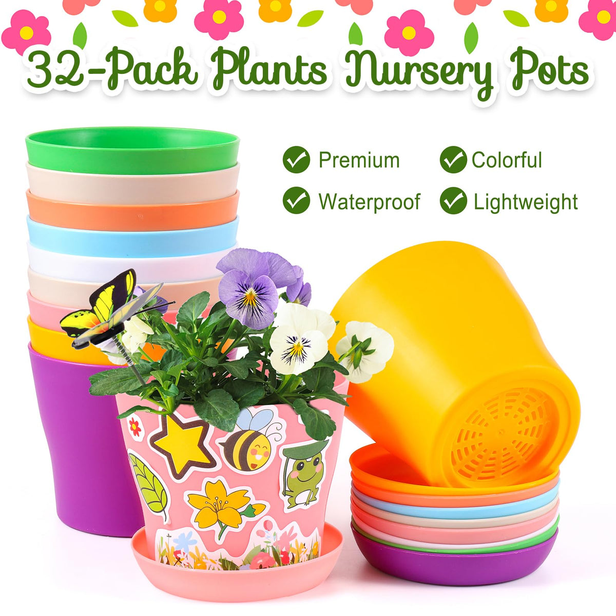 Aweyka colorful plant labels and stickers for tracking growth and care