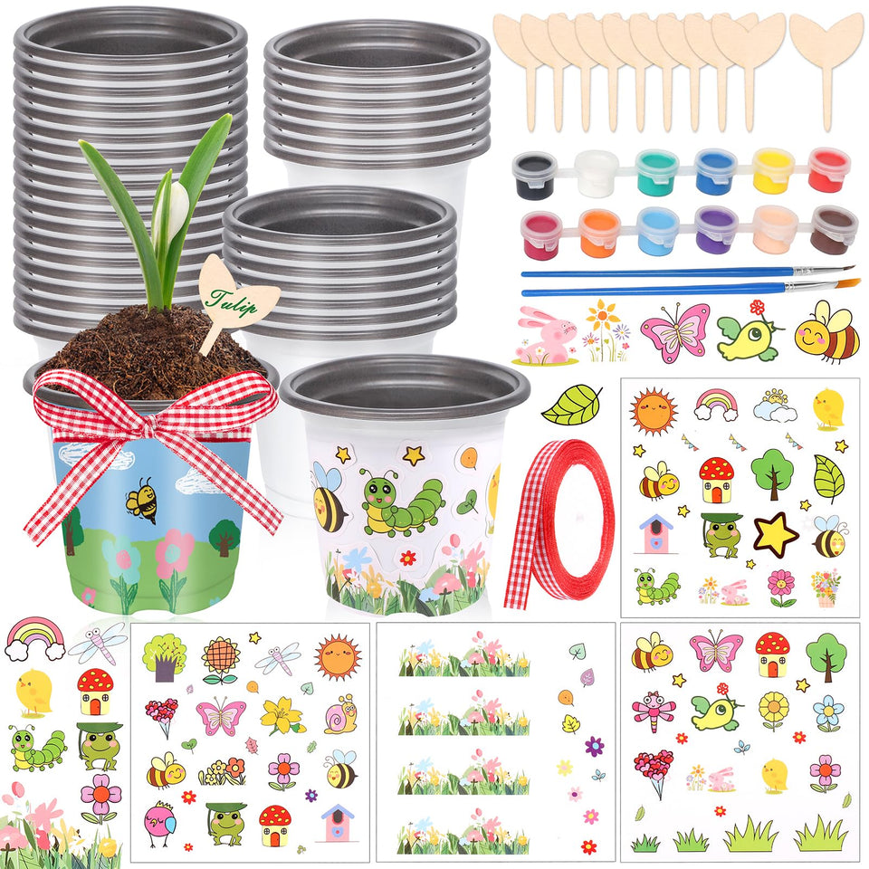 Aweyka Garden Pot Craft Kit – all-in-one set for kids' outdoor projects.