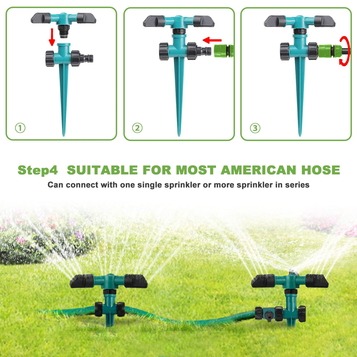 Awiaub Hose connection allows quick setup with standard fittings.
