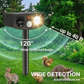 AWISH ground stake setup providing flexible yard protection against roaming animals