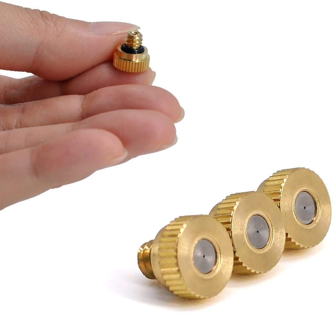 Awpeye brass misting nozzle with leak-proof O-ring ensures easy outdoor use.