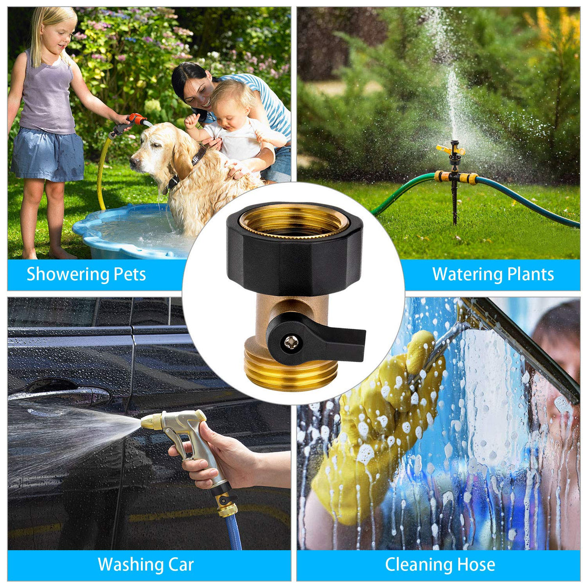 Awpeye three-pack valve set for spare connections and multiple outlets