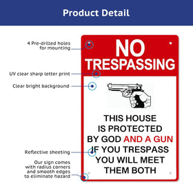 awrjdos easy-install four-hole sign for quick mounting.