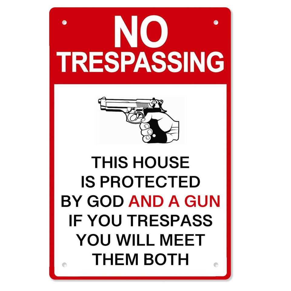 awrjdos protected by God Glock sign highlights clear property boundaries and deterrence.