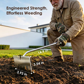 awrose weed puller works well between walls and borders