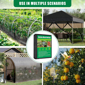 Axcoix easy-cut netting can be shaped to fit plant beds
