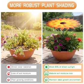 Axcoix flower-head umbrella showcases decorative garden accent while shielding.