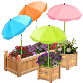 Axcoix plant umbrella with 26-inch shade over a sun‑lit pot.