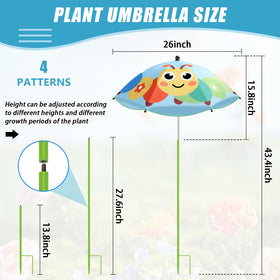 Axcoix adjustable-angle plant umbrella shields sun with flexible direction for best coverage.