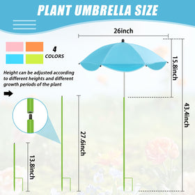 Axcoix plant umbrella angle adjustable to follow the sun.