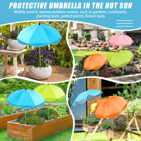 Axcoix plant umbrella flower design adds color to outdoor decor.