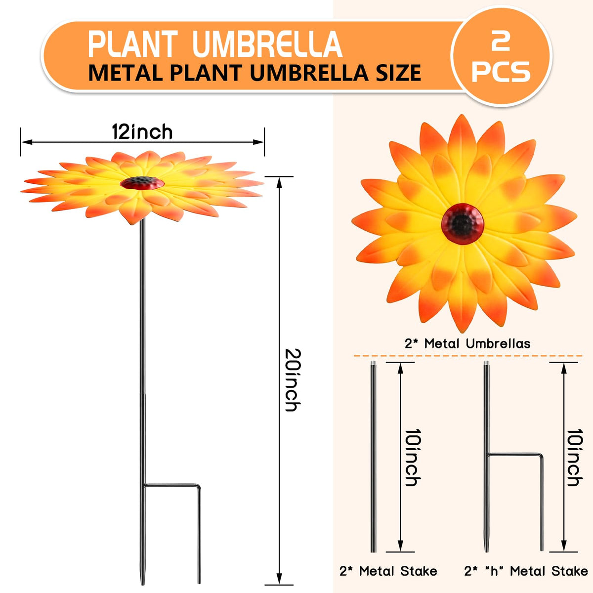 Axcoix two-pack metal shade with stakes guards young plants.