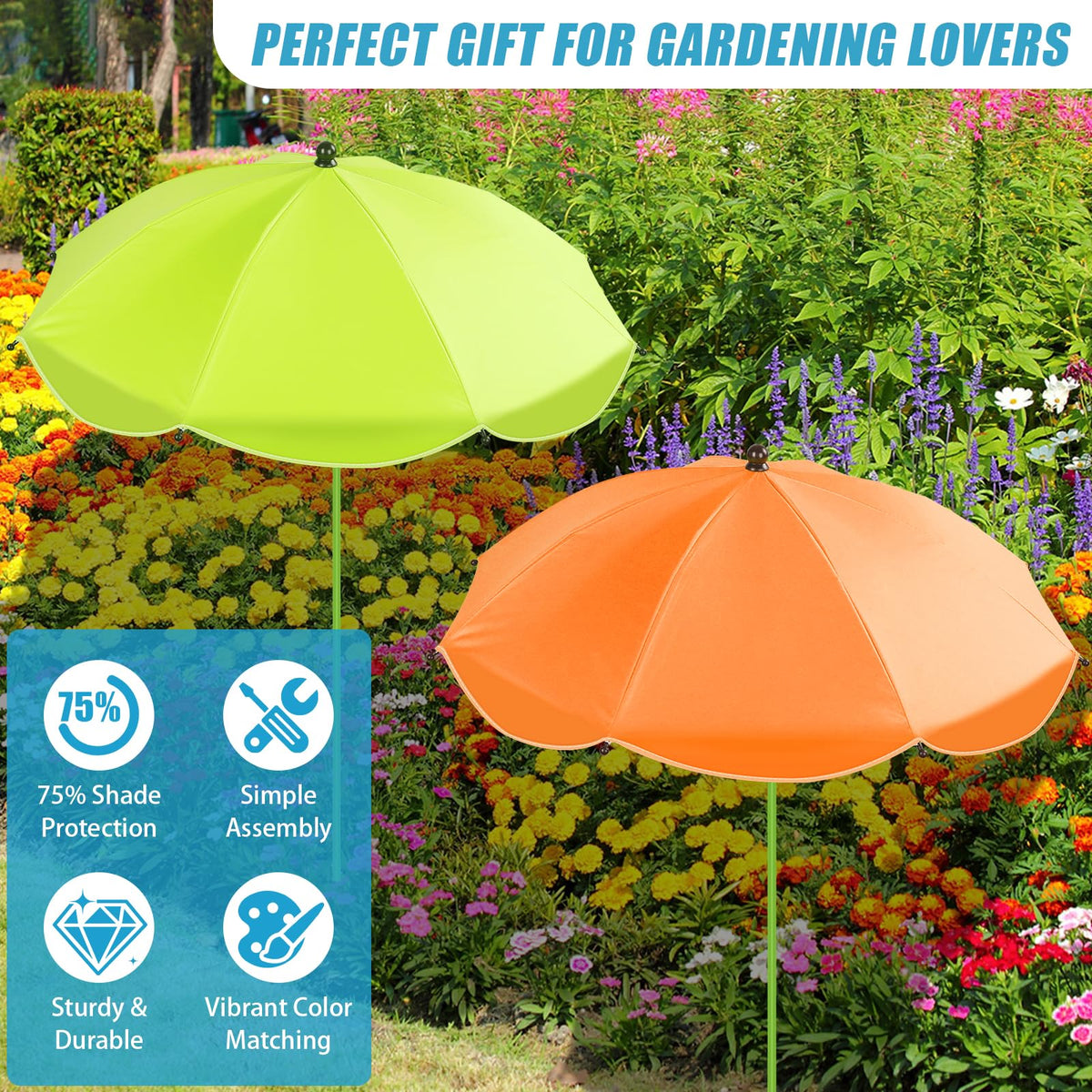 Axcoix height options reach 43.4 inches for taller plants and beds.