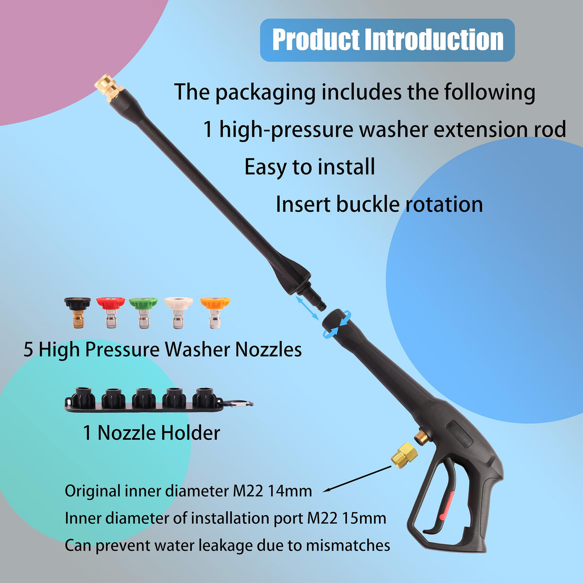 Axfvd nozzle tip 15-degree broadens coverage for efficient cleaning