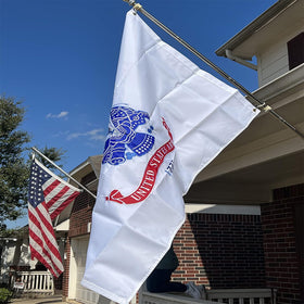 AXJBW all-weather nylon flag resists corrosion for long-lasting outdoor use.