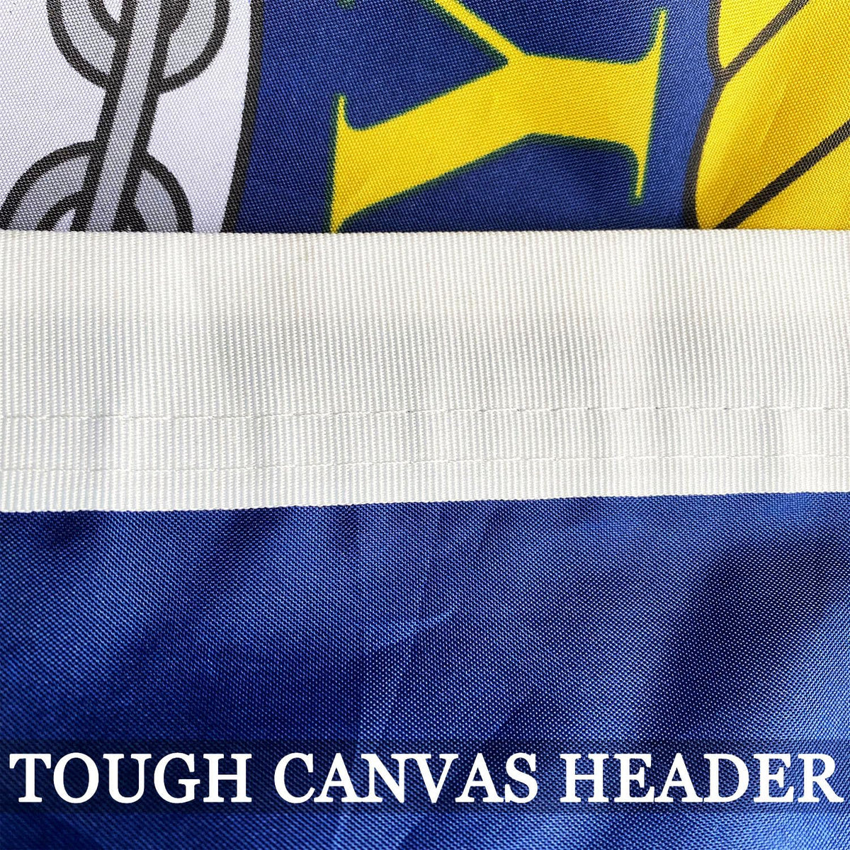 AXJBW navy emblem flag suitable for indoor displays when needed.