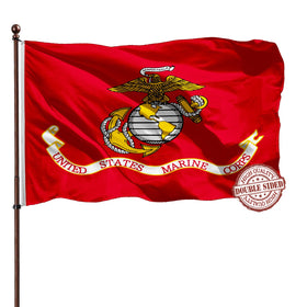 AXJBW USMC flag double-sided 3x5 ft readable from both sides for outdoor display
