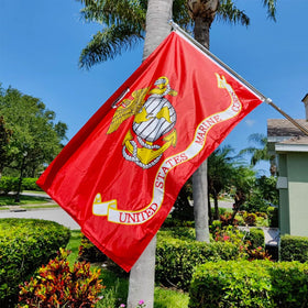 AXJBW USMC flag made of 240D polyester for durable outdoor use