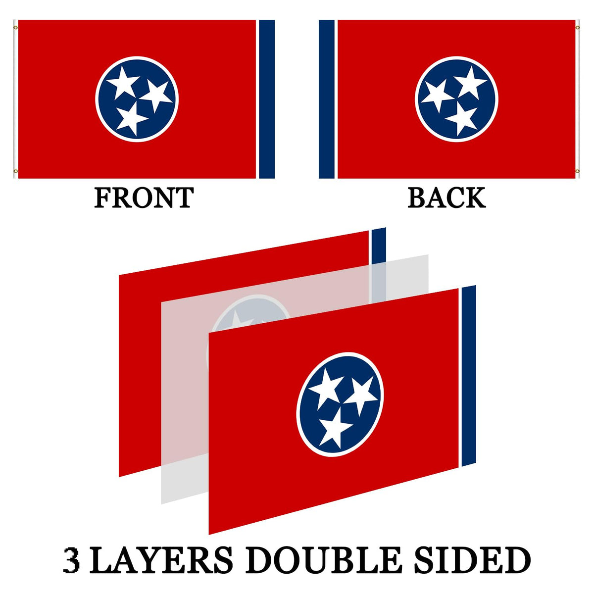 AXJBW flag brass grommets reinforce corners for windy displays