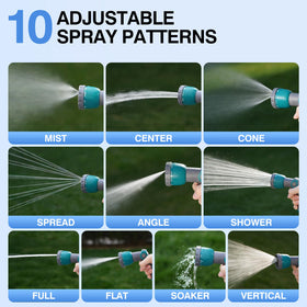 Powerful jet and gentle mist patterns for plants, cars, and patios