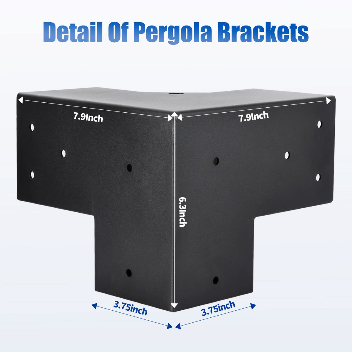 AXWHYS 3-way bracket close-up highlights baffles for simple alignment during installation.