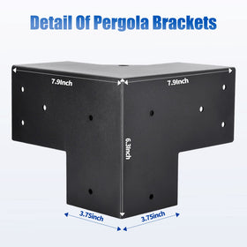 AXWHYS 3-way bracket close-up highlights baffles for simple alignment during installation.